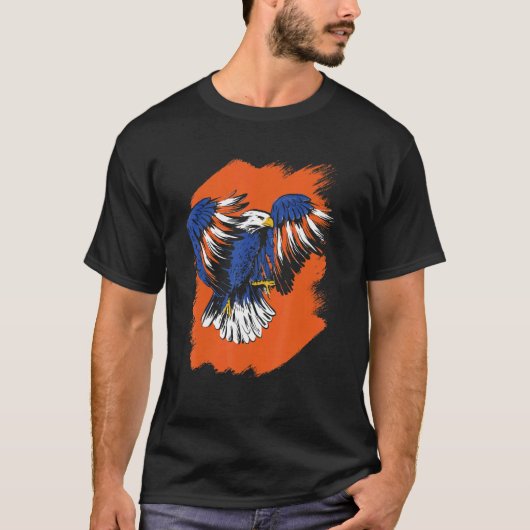 Screaming Eagle vs vlag 4 juli voor patriotticum T-shirt (Voorkant)