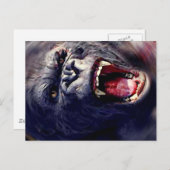Screaming Gorilla Briefkaart (Voorkant / Achterkant)