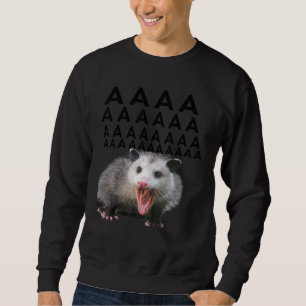 Screaming Possum Aaaa Cute Opossum Meme Mannen W Trui