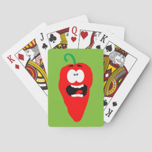 Screaming Red Hot Chili Pepper Pokerkaarten