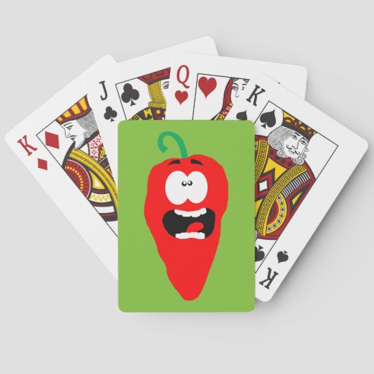 Screaming Red Hot Chili Pepper Pokerkaarten (Achterkant)