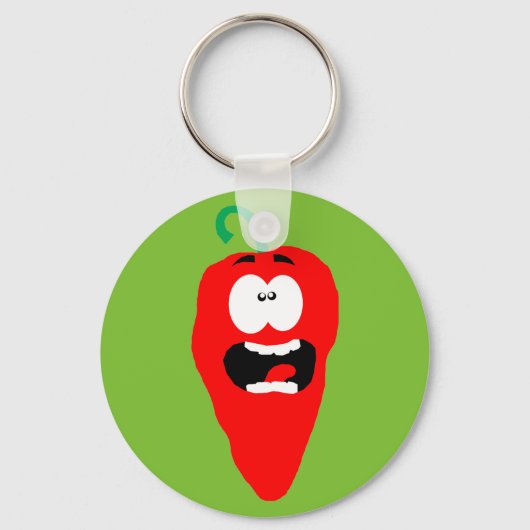 Screaming Red Hot Chili Pepper Sleutelhanger (Voorkant)