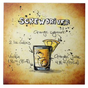Scredriver Cocktail Recipe Gold Bar Tegeltje