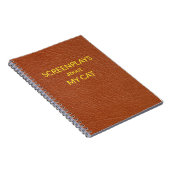 "Screenplays About My Cat" Leather-Look Notitieboek (Rechterzijde)