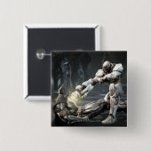 Screenshot: Batman vs Cyborg Vierkante Button 5,1 Cm (Voorkant /achterkant)