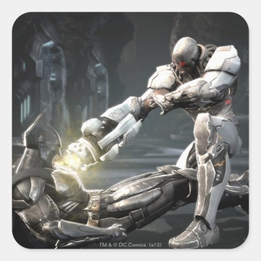 Screenshot: Batman vs Cyborg Vierkante Sticker (Voorkant)