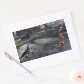 Screenshot: Batman vs Flash Rechthoekige Sticker (Envelop)