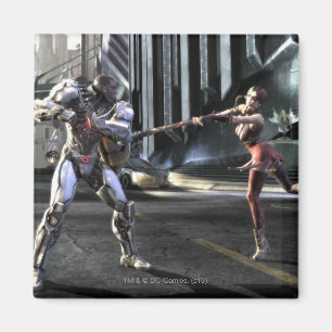 Screenshot: Cyborg vs Harley Magneet