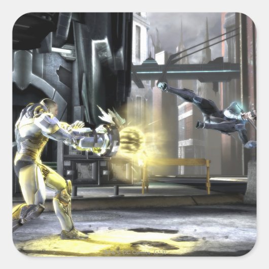 Screenshot: Cyborg vs Nightwing 2 Vierkante Sticker (Voorkant)