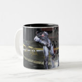 Screenshot: Cyborg vs Nightwing 3 Tweekleurige Koffiemok (Voorkant links)