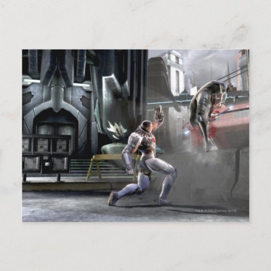 Screenshot: Cyborg vs Nightwing Briefkaart (Voorkant)