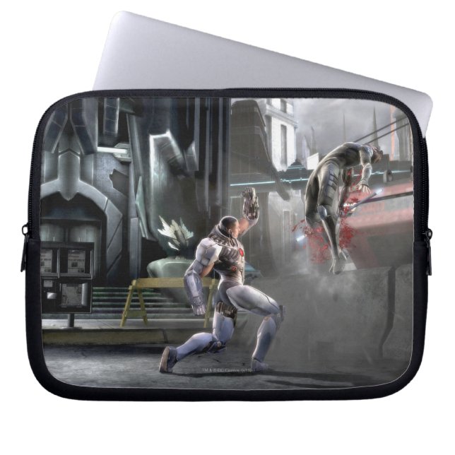 Screenshot: Cyborg vs Nightwing Laptop Sleeve (Voorkant)