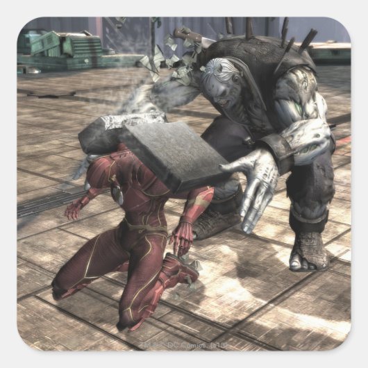 Screenshot: Flash vs. Grundy 2 Vierkante Sticker (Voorkant)