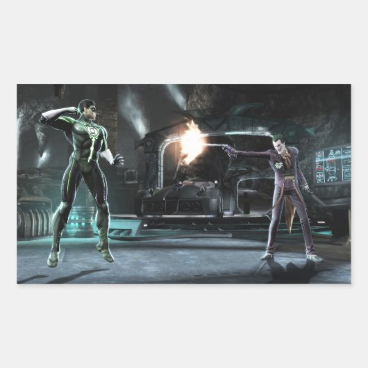 Screenshot: Green Lantern vs Joker Rechthoekige Sticker (Voorkant)