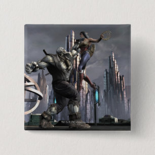 Screenshot: Grundy vs Wonder Woman Vierkante Button 5,1 Cm