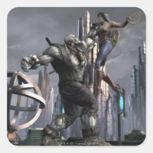 Screenshot: Grundy vs Wonder Woman Vierkante Sticker