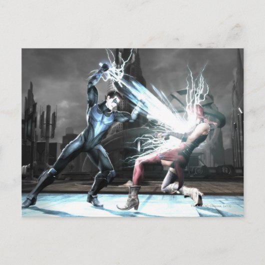 Screenshot: Nightwing versus Harley Briefkaart (Voorkant)