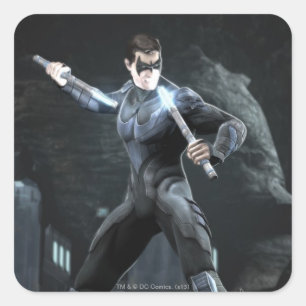 Screenshot: Nightwing Vierkante Sticker
