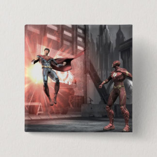 Screenshot: Superman vs Flash Vierkante Button 5,1 Cm
