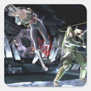 Screenshot: Wonder Woman vs Green Arrow Vierkante Sticker