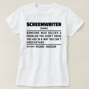 Screenwriter Noun Definition Screenwriting Grappig T-shirt