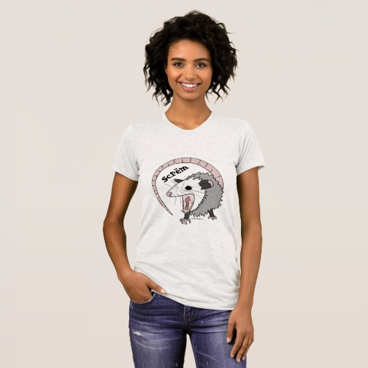 Scrëm Possum for Anxious Introverts & Misanthropes T-shirt (Voorkant volledig)