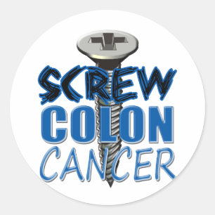 Screw Colon Cancer Ronde Sticker