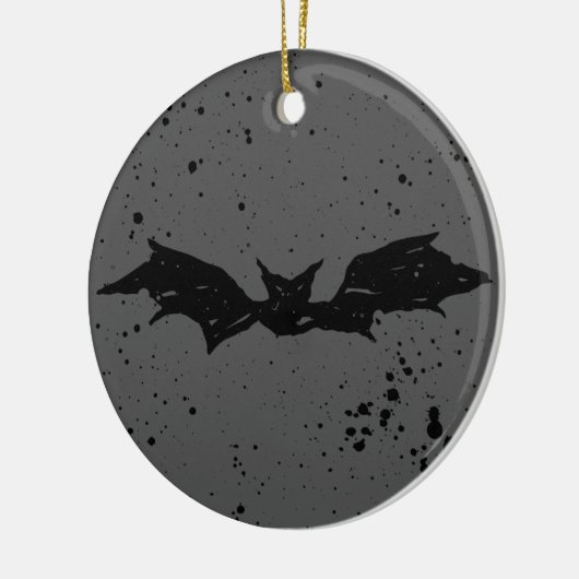 Scribble Bat Keramisch Ornament (Links)