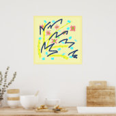 Scribble Bureaux Poster d'art Imprimer Mariage Acc (Cuisine)