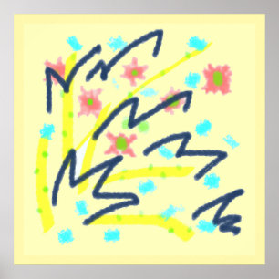 Scribble Bureaux Poster d'art Imprimer Mariage Acc