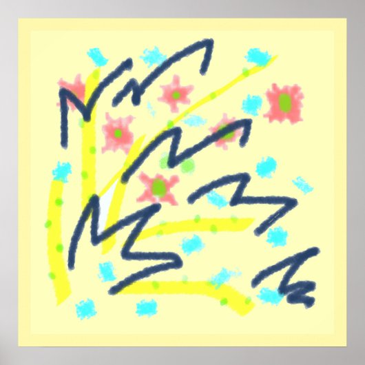 Scribble Bureaux Poster d'art Imprimer Mariage Acc (Devant)