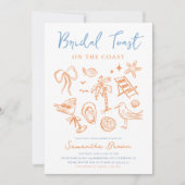 Scribble Coastal Vrijgezellenfeest Kaart (Voorkant)