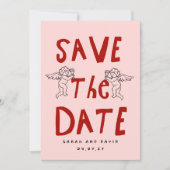 Scribble Funny Doodle Save the date Invitation (Devant)