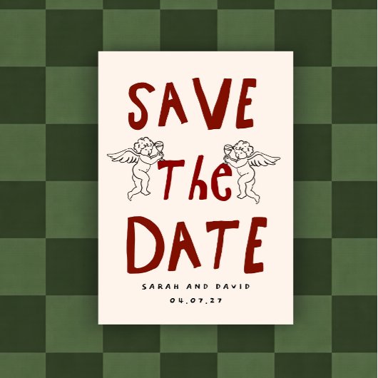Scribble Funny Doodle Save the date Invitation