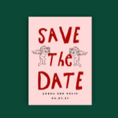 Scribble Funny Doodle Save the date Invitation