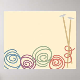 Scribble garen breinnaalden poster