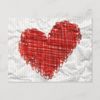 Scribble Heart Briefkaart