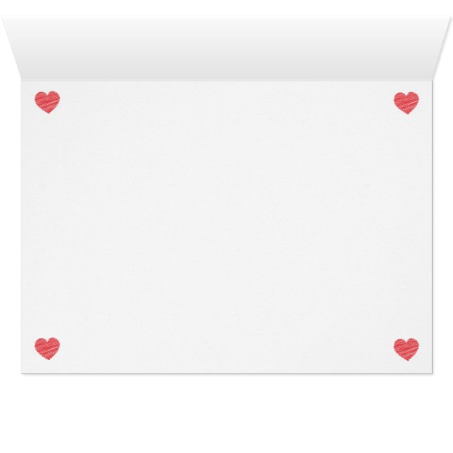 Scribble Heart Card (Binenzijde Horizontaal (Onderkant))