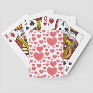 Scribble Hearts Pokerkaarten