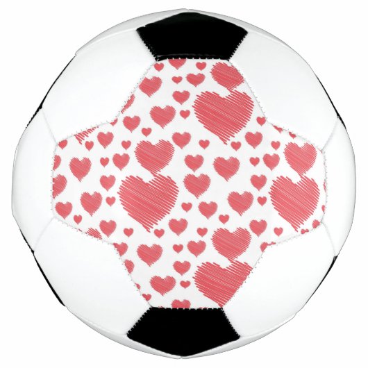 Scribble Hearts Voetbal (Voorkant)