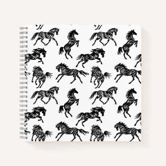 Scribble Horse Crazy Herd Design Notitieboek (Voorkant)