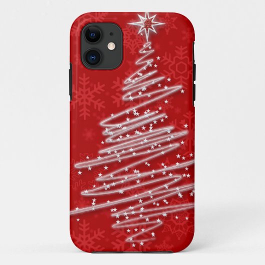 Scribble kerstboom Case-Mate iPhone case (Achterkant)