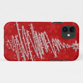Scribble kerstboom Case-Mate iPhone case (Achterkant (horizontaal))