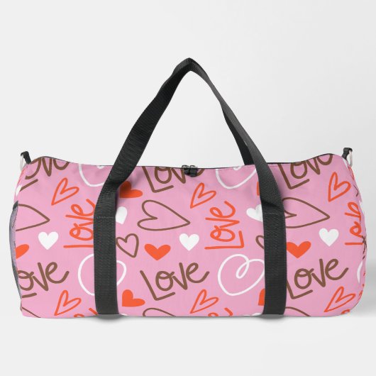 Scribblé Love Hearts Duffel Sac (Verso)