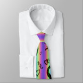 Scribble Love Xoxo Heart Stripe Cravate (Attaché)