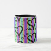 Scribble Love Xoxo Heart Stripe Mug (Centre)