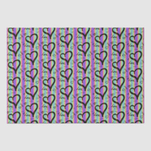 Scribble Love Xoxo Heart Stripe Tissue Paper Tissuepapier