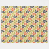 Scribble Pear Multi kleuren, moderne retro stijl Fleece Deken (Voorkant (Horizontaal))