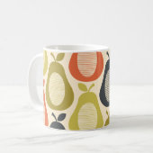 Scribble Pear Multi kleuren, moderne retro stijl Koffiemok (Voorkant links)