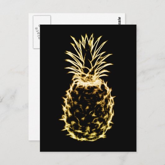 Scribble Pineapple Briefkaart (Voorkant / Achterkant)